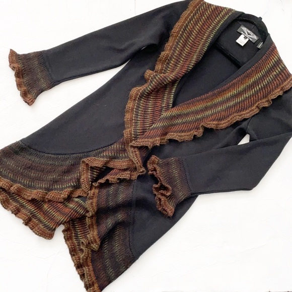 Angel Design By Sabri Ozel Italian Yarn Merino Wool Cardigan Sweater - Picture 9 of 12